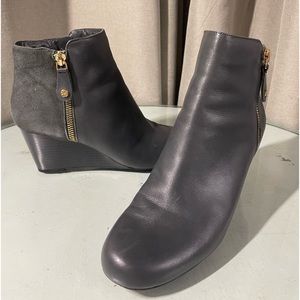 Isaac Mizrahi Leather & Suede Ankle Boots